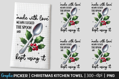 Made With Love&#039; Means I Licked The Spoon Kitchen Towel PNG Product Image 2