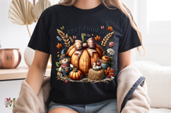 Cozy Autumn PNG, Rustic Scarecrow Pumpkin Fall Sublimation Product Image 8
