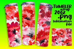 Vibrant Floral 20oz Tumbler Wrap Sublimation Product Image 1