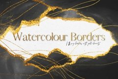 Gold and Black Watercolour Borders Product Image 1