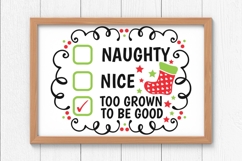 Naughty Nice Too Grown Svg, Funny Christmas Checklist Svg. Product Image 6