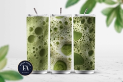 Matcha Foam Pattern, Matcha Froth Texture Digital Paper Product Image 2