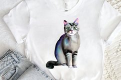 Watercolor Cat Lover PNG Clipart Product Image 3