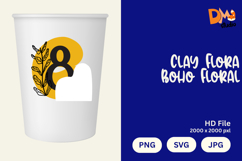 Clay Flora Boho Floral Monogram Product Image 1