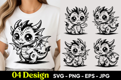 Adorable Dragon SVG PNG Product Image 1