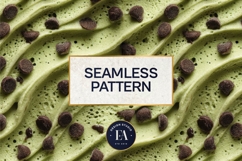 Matcha Ice Cream Pattern, Matcha Dessert Digital Paper Product Image 3