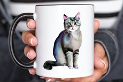 Watercolor Cat Lover PNG Clipart Product Image 2