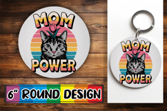 Timeless Keychain Round Style PNG, Cat Lover Product Image 1
