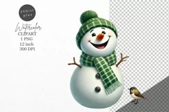 Christmas clipart, Snowman clipart, Winter clipart Product Image 1