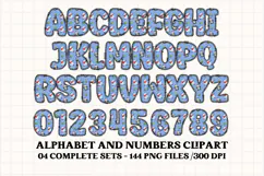 Christmas Alphabet png clipart, christmas letters doodle Product Image 3