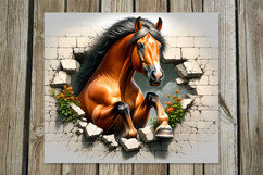 Horse &amp; wall | 8 skinny tumbler Sublimation designs Product Image 9