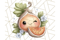 Fruit Doodles Clipart, Cute Cartoon Fruit PNG, Kawaii Food Product Image 5