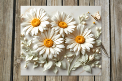 Spring 3D Flowers | 4 Skinny tumbler sublimation designs P2 Product Image 5