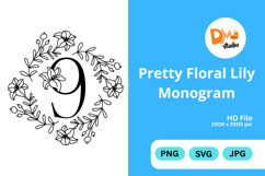 Pretty Floral Lily Monogram Product Image 1