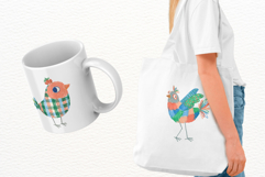 Gingham Summer Birds Clipart Product Image 3