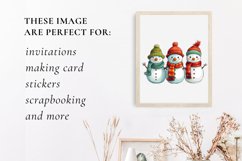 colorful Christmas snowman clipart, snowman sublimation Product Image 3