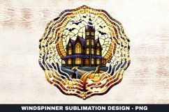 Halloween House Wind Spinner Sublimation Design Product Image 1