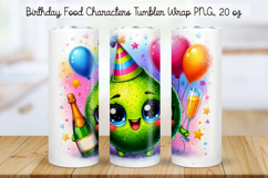 Birthday Food Character Tumbler Wrap Bundle PNG 20 oz Product Image 10