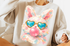 Preppy Painted Bunny for Easter PNG, Bunny Brushstroke PNG Product Image 3