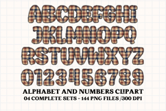 Fall Autumn Alphabet png clipart, fall autumn letters doodle Product Image 3