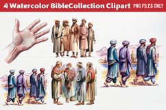 Big Bible Collection Watercolor Clipart PNG Product Image 1