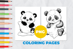 Sweet panda Coloring Pages | Coloring book Product Image 1