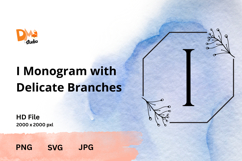 Monogram with Delicate Branches Product Image 1