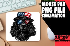 American Flag Dog Car Coaster Sublimation Design Product Image 1