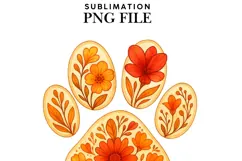 Paw Pet Print Sublimation PNG, Graphic Illustration Crafts Product Image 1