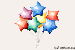Birthday Watercolor Clipart Bundle PNG Product Image 6