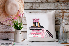 Fashion Girl Glam Books Heels Perfume PNG Chic Design Product Image 6