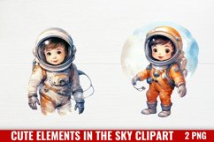 Cute Elements In The Sky And Space Clipart Product Image 1