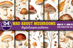 Mad About Mushrooms Pattern Bundle PNG Product Image 10