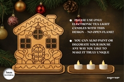 Gingerbread House Candle Holders Bundle | Candle Stand | SVG Product Image 9