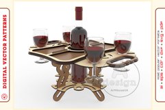 Wine Serving Tray - laser cutting file - Glowforge ready SVG Product Image 4