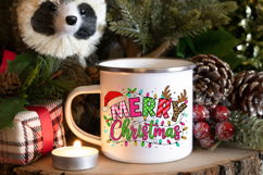 Glitter Merry Christmas Png Sublimation Retro Clipart Product Image 9