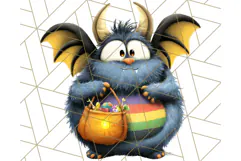 Monster Kids Clipart PNG, Cute Halloween Costume Art Product Image 5