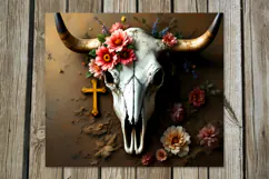 Halloween cow | 4 Skinny tumbler sublimation designs P2 Product Image 5
