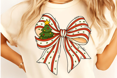 Christmas Coquette Bow PNG, Christmas Sublimation Design Product Image 2
