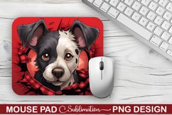 Valentine DOG Sublimation Mouse Pad PNG Design Product Image 1