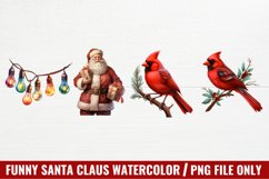 Glowing Christmas Watercolor Clipart Product Image 1