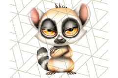 Adorable Angry Animals Clipart PNG, Cute Moody Faces Png Product Image 5