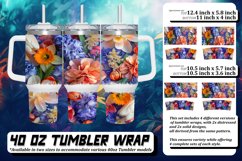 Meadow Mosaic Floral Tumbler Design Product Image 1