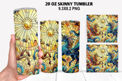 Skinny Tumbler 20oz Wrap Design, Summer Tumble PNG Design Product Image 1