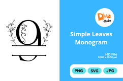 Simple Leaves Monogram Product Image 1