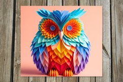 3D papercut Owl | skinny tumbler Sublimation design bundle Product Image 9