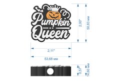 Pumpkin Queen, Helloween Straw Topper Stl File for 3D Print Product Image 9