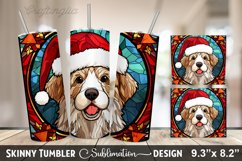 Stained Glass Christmas Dog Wrap - Stained Glass Tumbler Product Image 10