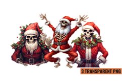 Watercolor Christmas skeleton Sublimation Clipart PNG , Product Image 1