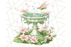 Pastel Fairy Garden Clipart, Cute Fairies &amp; Toadstools PNG Product Image 6